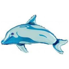 Balloons foil Grabo dolphin blue