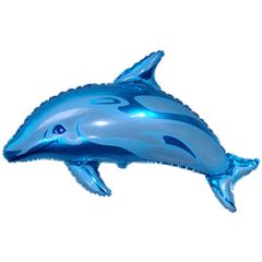 Balloons foil FLEXMETAL dolphin blue