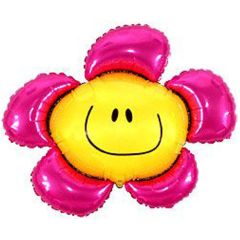 Balloons foil FLEXMETAL flower fucshia