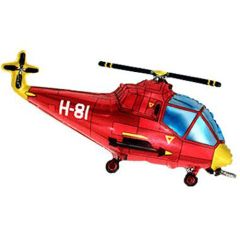 Balloons foil FLEXMETAL hellicopter red