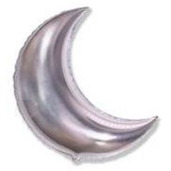 Balloon 36 inch half moon silver ND