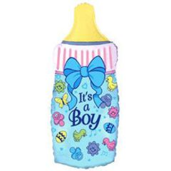 Balloon foil flexmetal supershape bottle baby boy