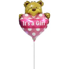 Balloon minishape Bear heart Girl ND