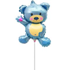 Balloon minishape BF bear light blue ND 