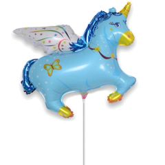 Balloon minishape BF pegasus horse light blue ND