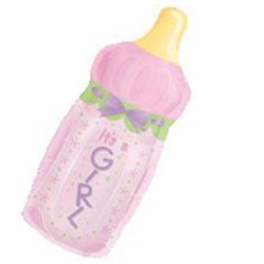 Anagram balloons Supershape baby bottle Girl