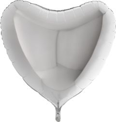 Μπαλόνι foil 36 ιντσών ασημί καρδιά BF ND