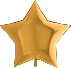 Balloon foil star shape gold 36 inch ND