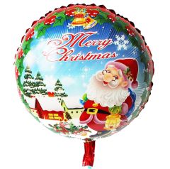 Balloon foil round merry christmas santa  BF71