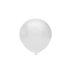 Μπαλόνια 5'' λευκό μεταλλικό (30 τεμάχια)
