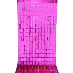 Κουρτίνα ροζ μεταλλικό φύλλο διακοσμητικό (2 μέτρα Χ 1 μέτρο)