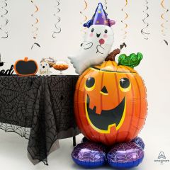 Μπαλόνια AirLoonz η κολοκύθα με το φάντασμα-Halloween 71 x 142 cm, φουσκώνουν με αέρα.