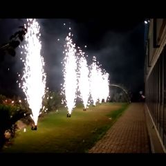 Σιντριβάνι εξωτερικού χώρου 6 μέτρα 60 δευτερόλεπτα ψυχρής φλόγας