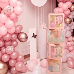 Baby Balloon Box Ροζ (30 x 30 εκατοστά)