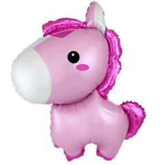 Balloons baby horse pink 87 cm, Flexmetal