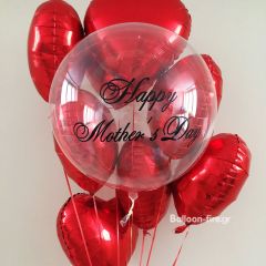 Μπαλόνια bubble τυπωμένο Happy mother's Day