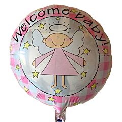 Μπαλόνι 18 ιντσών Angel welcome baby girl