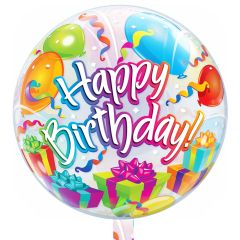Μπαλόνι 18 ιντσών Happy Birthday διάφανο δώρα-μπαλόνια