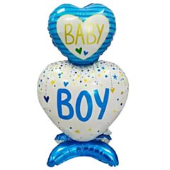 Μπαλόνι Baby Boy καρδιά StandUp 115 Εκατοστά
