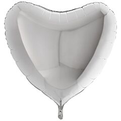 Μπαλόνι foil 36 ιντσών ασημί καρδιά BF ND