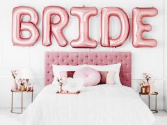 Μπαλόνια Bride γράμματα 1 μέτρου rose gold χρώματος