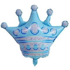 Balloon foil light blue crown