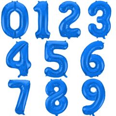 Αριθμοί μπλε 70 εκατοστά ύψος φουσκωμένοι με ήλιο (Διάλεξε αριθμό)