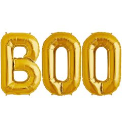 Balloons Halloween BOO gold, 1 meter