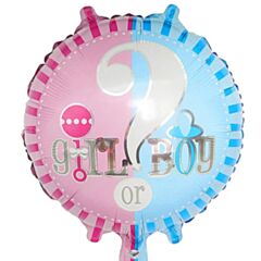 Μπαλόνι Boy Or Girl στρογγυλό 45 εκατοστά - Gender Reveal