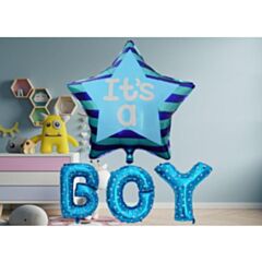 Μπαλόνια 28'' Σετ Γράμματα & Μπαλόνι "It's A Boy" - 4 Τεμάχια