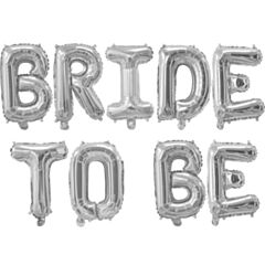 Μπαλόνι Bride To Be 16'' Γράμματα Ασημί - (9 Τεμάχια)