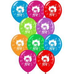 Μπαλόνια 12 ιντσών τυπωμένα Κλόουν (15 τεμάχια)