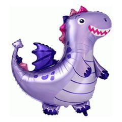 Balloons dinosaur kid lilac 83cm Flexmetal