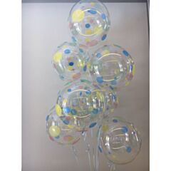 Μπαλόνι 22 ιντσών Πουά Διάφανο Bubble ΟΛΟΣΤΡΟΓΓΥΛΟ