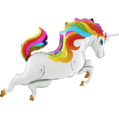 Unicorn supershape rainbow color Grabo 108 cm