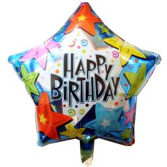 Μπαλόνι 18 ιντσών Happy birthday αστέρι ND