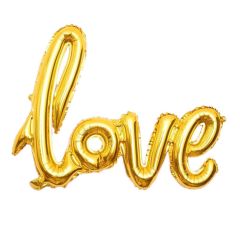 Μπαλόνι LOVE χρυσό σχηματισμένη λέξη