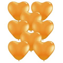 Μπαλόνια καρδιές πορτοκαλί 12 ιντσών 15 τεμάχια