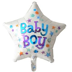 Balloon foil 18 inch star baby boy BF packed