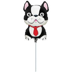 Balloon minishape Flexmetal 9 inch French bulldog black