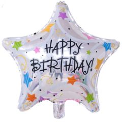 Μπαλόνι 18 ιντσών αστέρι Happy birthday 
