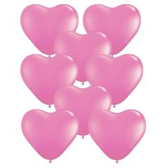 Μπαλόνια καρδιές ροζ περλέ 12 ιντσών 15 τεμάχια