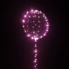 Μπαλόνι φωτιζόμενο 24 ιντσών LED ροζ