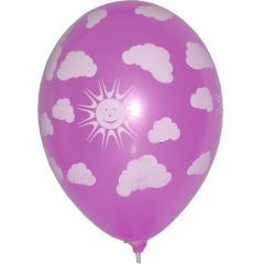 Μπαλόνια 12'' τυπωμένα συννεφάκια-ήλιο all around 15 τεμάχια ΣΥΣΚΕΥΑΣΜΕΝΑ ND