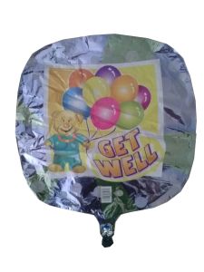 Balloons foil Get well square 18 inch