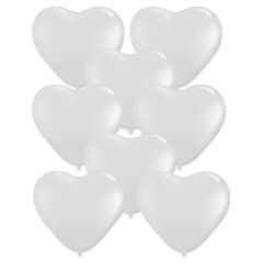 Μπαλόνια καρδιές λευκές 12 ιντσών 15 τεμάχια