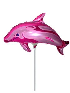 Balloons dolphin fucshia mini Flexmetal