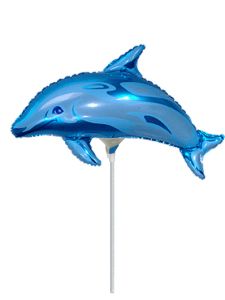 Balloons foil 9 inch FLEXMETAL dolphin blue