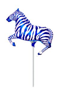 Balloons zebra blue mini Flexmetal