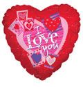 Μπαλόνι foil 32 ιντσών κόκκινη καρδιά I Love You ND
